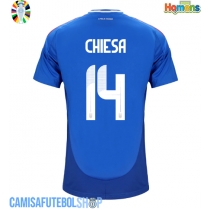 Camisa de time de futebol Itália Federico Chiesa #14 Replicas 1º Equipamento Europeu 2024 Manga Curta